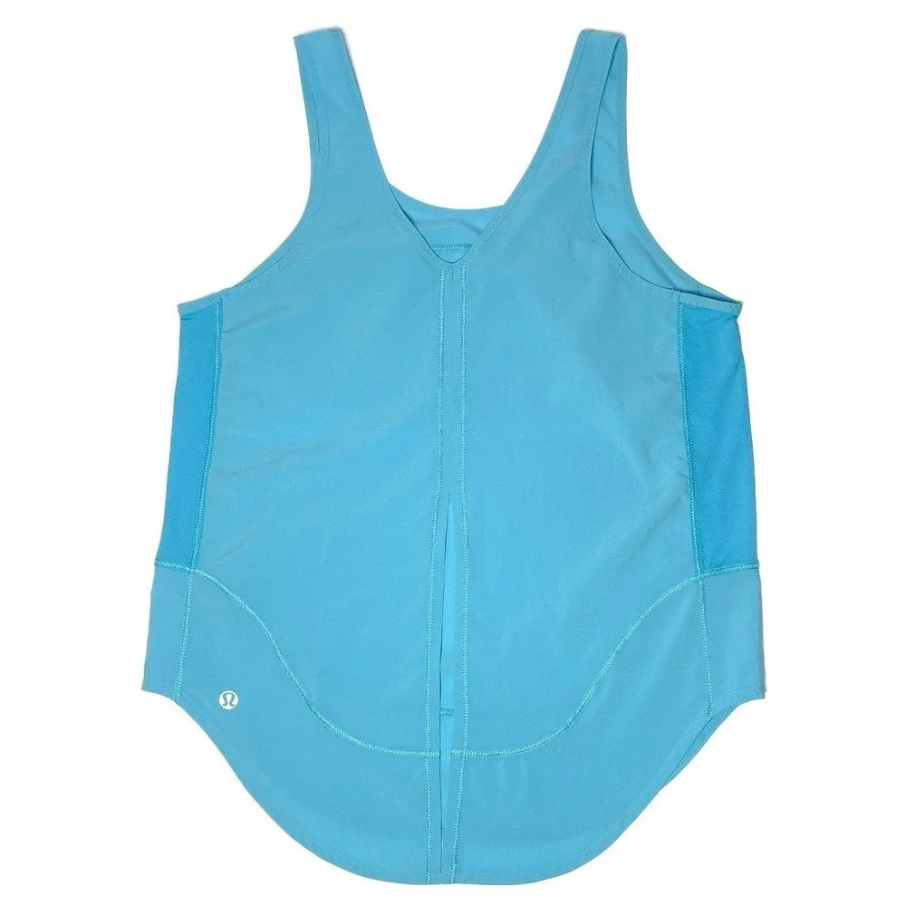 Lululemon Women's Run Featherweight Singlet Tank Top Blue Sz 4 Swift Ultra Light